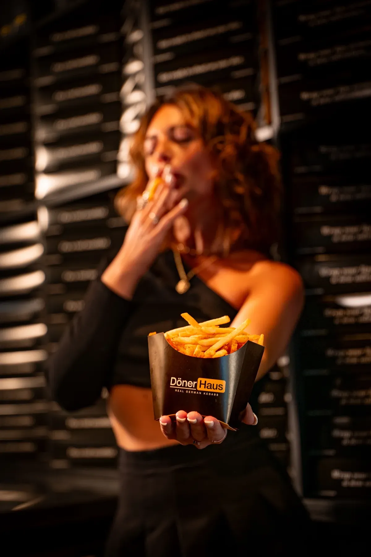 A carton of seasoned fries